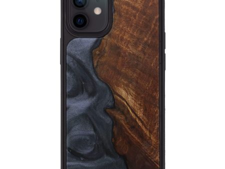 iPhone 12 Wood+Resin Phone Case - Inquire (Pure Black, 595558) Supply