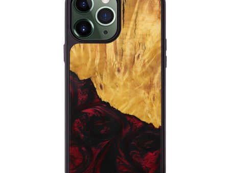 iPhone 13 Pro Max Wood+Resin Phone Case - Dorie (Dark Red, 592035) Online now