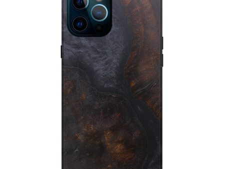 iPhone 12 Pro Max Wood+Resin Live Edge Phone Case - Madge (Pure Black, 595475) Hot on Sale