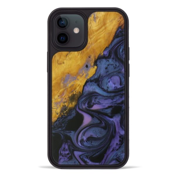 iPhone 12 Wood+Resin Phone Case - Rivah (Purple, 591876) Cheap