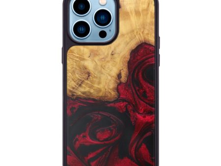 iPhone 14 Pro Max Wood+Resin Phone Case - Ven (Dark Red, 592032) Online