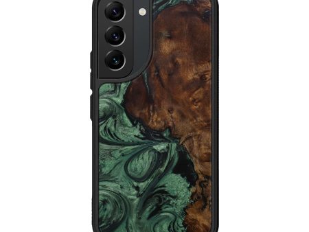 Galaxy S22 Wood+Resin Phone Case - Adison (Dark Green, 591904) For Discount