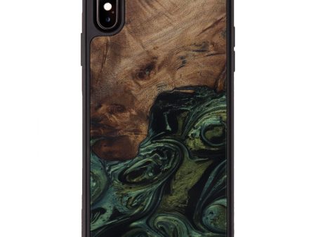 iPhone Xs Max Wood+Resin Phone Case - Baldwin (Dark Green, 591914) Fashion