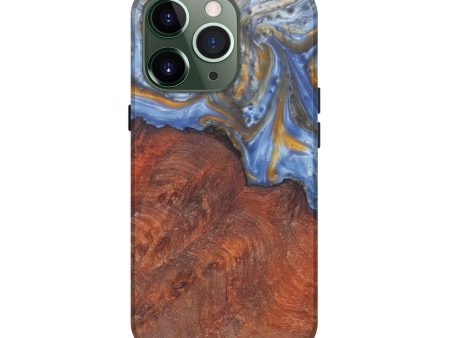 iPhone 13 Pro Wood+Resin Live Edge Phone Case - Cordelie (Light Blue, 594800) Online