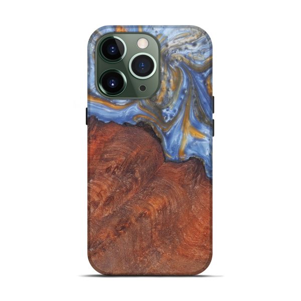 iPhone 13 Pro Wood+Resin Live Edge Phone Case - Cordelie (Light Blue, 594800) Online