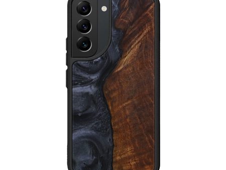 Galaxy S22 Wood+Resin Phone Case - Cordey (Pure Black, 595564) Supply