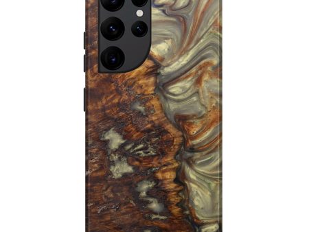 Galaxy S22 Ultra Wood+Resin Live Edge Phone Case - Blythe (Metallic, 594795) Sale