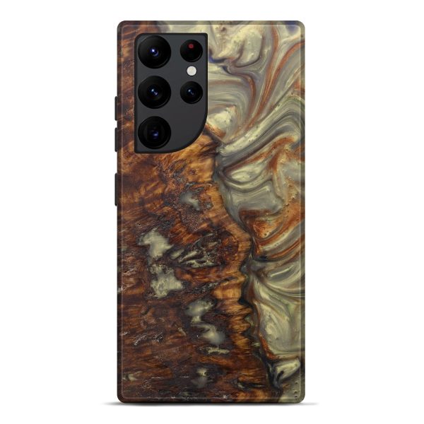 Galaxy S22 Ultra Wood+Resin Live Edge Phone Case - Blythe (Metallic, 594795) Sale