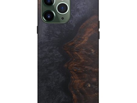 iPhone 13 Pro Max Wood+Resin Live Edge Phone Case - Canadian (Pure Black, 595484) Fashion