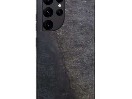 Galaxy S22 Ultra Wood+Resin Live Edge Phone Case - Atalanta (Pure Black, 595488) Online Sale