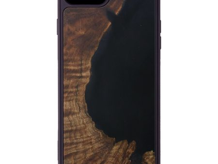 iPhone 8 Plus Wood+Resin Phone Case - Tammi (Pure Black, 595712) Discount