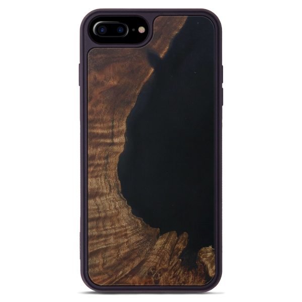 iPhone 8 Plus Wood+Resin Phone Case - Tammi (Pure Black, 595712) Discount