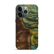 iPhone 13 Pro Wood+Resin Live Edge Phone Case - Deny (Teal & Gold, 594821) Fashion