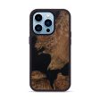 iPhone 14 Pro Wood+Resin Phone Case - Ramon (Pure Black, 595739) Fashion