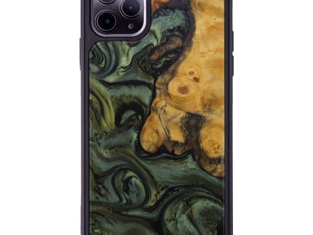 iPhone 11 Pro Max Wood+Resin Phone Case - Panos (Dark Green, 591902) For Cheap