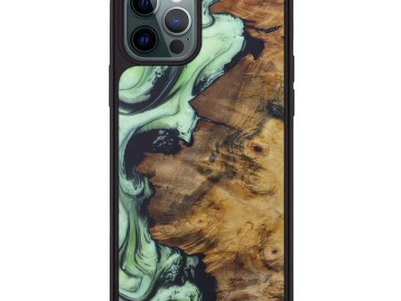 iPhone 12 Pro Wood+Resin Phone Case - Karrah (Dark Green, 593563) Discount