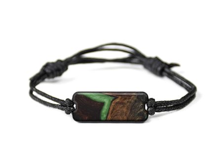 Classic Wood+Resin Bracelet - Karlen (Dark Green, 596044) on Sale