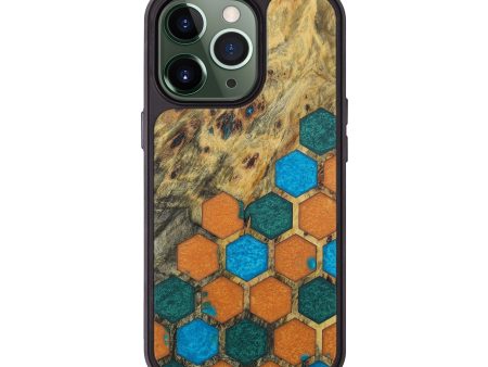 iPhone 13 Pro Wood+Resin Phone Case - Barbra (Pattern, 596062) For Sale