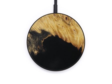 Circle Wood+Resin Wireless Charger - Josiah (Pure Black, 595733) For Cheap