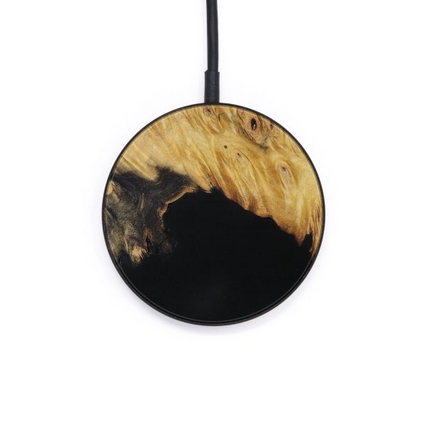 Circle Wood+Resin Wireless Charger - Josiah (Pure Black, 595733) For Cheap