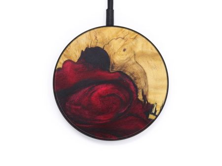 Circle Wood+Resin Wireless Charger - Celina (Dark Red, 595627) Hot on Sale