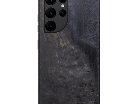 Galaxy S22 Ultra Wood+Resin Live Edge Phone Case - Bobbie (Pure Black, 595478) Online Sale