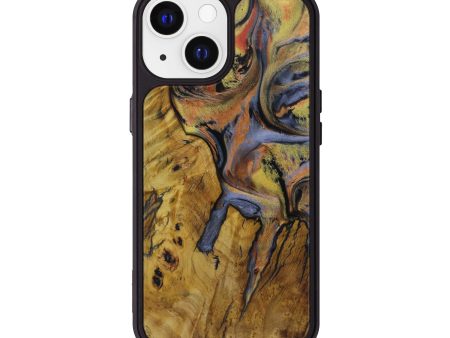 iPhone 13 Wood+Resin Phone Case - Atha (Metallic, 591974) Cheap