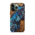 iPhone 13 Pro Wood+Resin Live Edge Phone Case - Jerrilyn (Light Blue, 594804) For Cheap