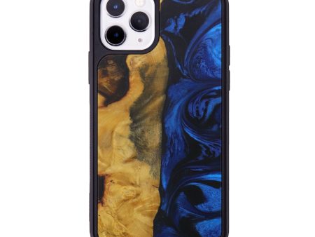 iPhone 11 Pro Wood+Resin Phone Case - Edwin (Dark Blue, 595992) Discount