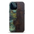 iPhone 12 Pro Max Wood+Resin Live Edge Phone Case - Salvatore (Teal & Gold, 594824) Fashion