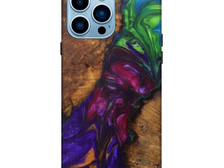 iPhone 14 Pro Max Wood+Resin Live Edge Phone Case - Amrik (Purple, 594785) Discount