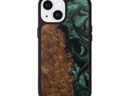 iPhone 13 Wood+Resin Phone Case - Nagaraj (Dark Green, 591906) Online Hot Sale