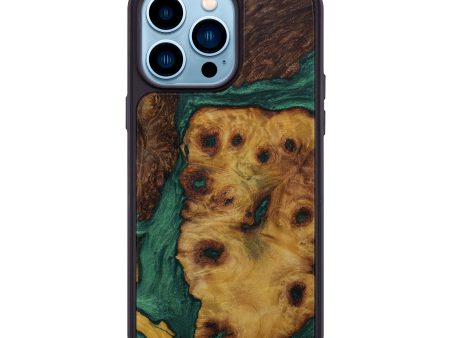 iPhone 14 Pro Max Wood+Resin Phone Case - Tamekia (Mosaic, 593435) on Sale