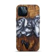 iPhone 12 Pro Wood+Resin Live Edge Phone Case - Roupen (Black & White, 595985) Sale