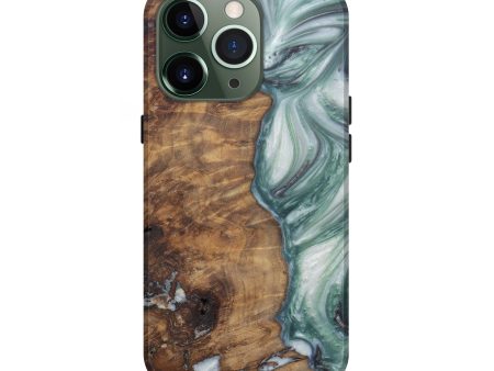 iPhone 13 Pro Wood+Resin Live Edge Phone Case - Tillie (Dark Green, 594801) Online