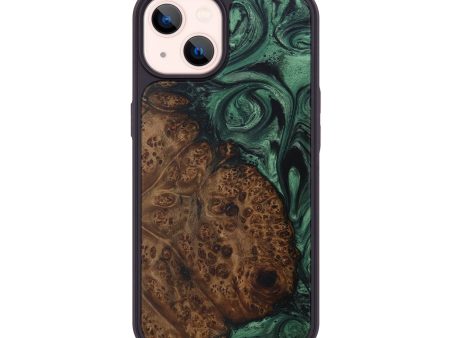 iPhone 14 Wood+Resin Phone Case - GeorgeAnn (Dark Green, 593537) Hot on Sale