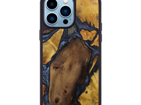 iPhone 14 Pro Max Wood+Resin Phone Case - Yurem (Mosaic, 595556) For Discount