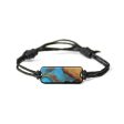 Classic Wood+Resin Bracelet - Lendon (Teal & Gold, 593886) Fashion