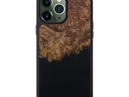 iPhone 13 Pro Max Wood+Resin Phone Case - Duncan (Pure Black, 595682) Online Hot Sale