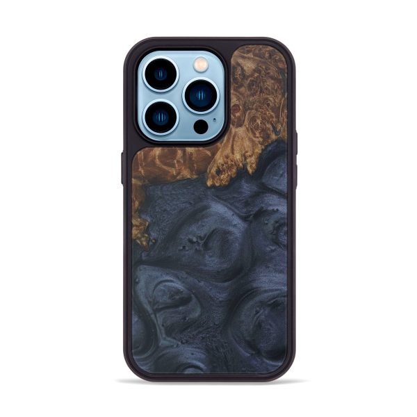 iPhone 14 Pro Wood+Resin Phone Case - Verlie (Pure Black, 595568) Hot on Sale