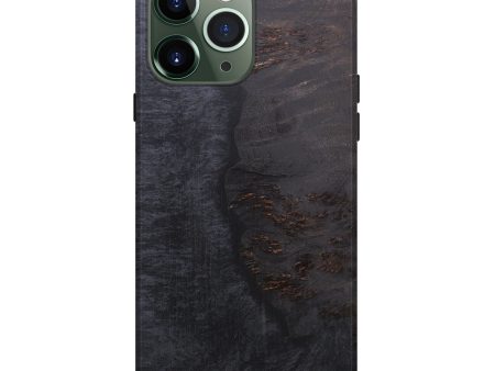 iPhone 13 Pro Max Wood+Resin Live Edge Phone Case - Devinne (Pure Black, 595481) Sale