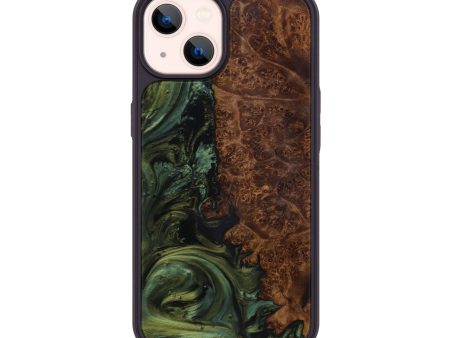 iPhone 14 Wood+Resin Phone Case - Allisson (Dark Green, 591920) For Discount