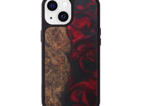 iPhone 13 Wood+Resin Phone Case - Merri (Dark Red, 595632) Supply