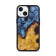 iPhone 13 Wood+Resin Phone Case - Marriet (Dark Blue, 596159) For Sale