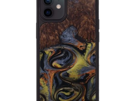 iPhone 12 Wood+Resin Phone Case - Zaihua (Metallic, 591968) For Discount