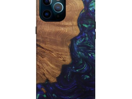 iPhone 12 Pro Max Wood+Resin Live Edge Phone Case - Karola (Dark Blue, 594838) Online