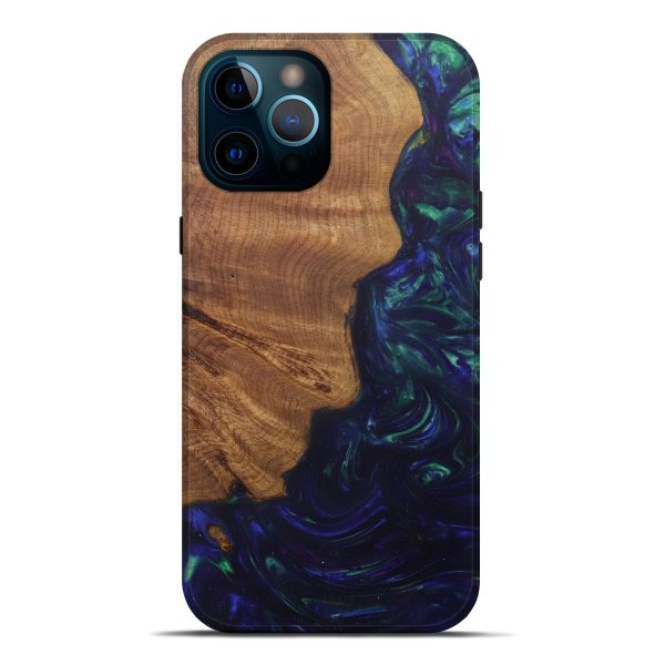 iPhone 12 Pro Max Wood+Resin Live Edge Phone Case - Karola (Dark Blue, 594838) Online