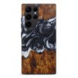 Galaxy S22 Ultra Wood+Resin Live Edge Phone Case - Zafar (Black & White, 593778) Online Sale