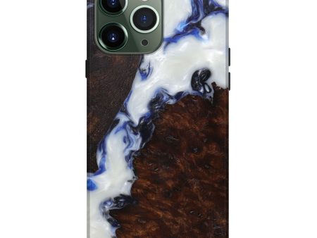 iPhone 13 Pro Max Wood+Resin Live Edge Phone Case - Correy (Black & White, 593789) on Sale