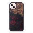 iPhone 14 Plus Wood+Resin Phone Case - Brandea (Dark Red, 595665) For Cheap